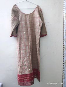 Mirror Work Kurta set with pant and dupatta
