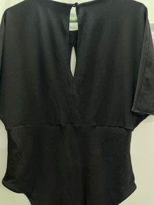 Chic Black Keyhole Bodysuit