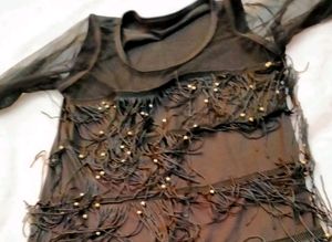 Brand New Black Stylish Layered Short Dress