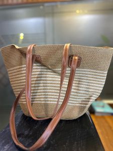 Woven Straw Tote Bag