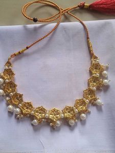 Vintage Style Pearl &amp; Stone Necklace