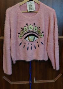 Pink Eye Graphic Sweater