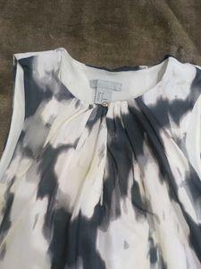 Abstract Print Sleeveless Dress