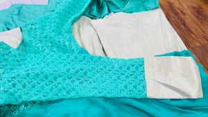 Beautiful Teal Anarkali padded Dress