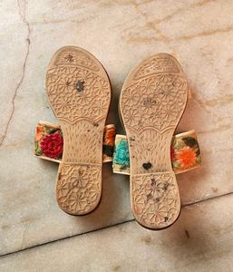 Floral Embroidered Ethnic Flats