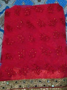 Beautiful Embroidered Net Saree