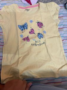 Cute Yellow Butterfly &amp; Ladybug T-Shirt