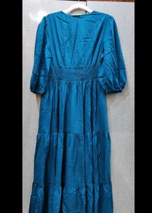 Elegant Teal Tiered Maxi Dress