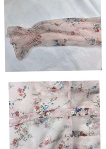 🌺Sheer Floral Chiffon Pullover Layer Shirt 🌸