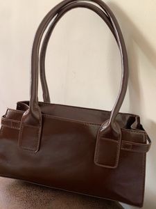 Chic Brown Faux Leather Handbag