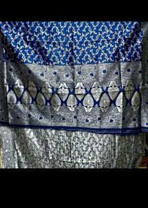 Elegant Blue Banarasi Silk Saree