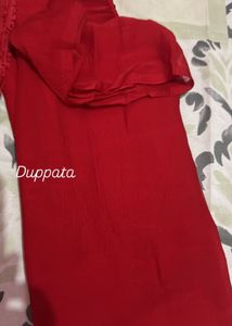 Unstiched Red  suit