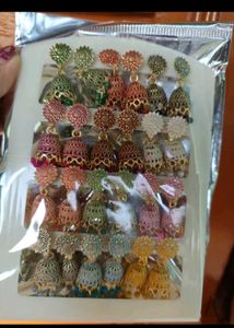 Jhumka Earrings Set of 12