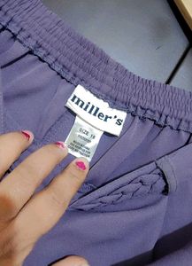 Lavender Wide Leg Trouser For 32 Waist
