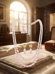 Elegant Pearl Necklace &amp; Earring Set