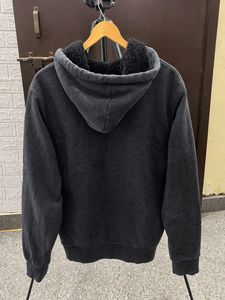 unisex polham Sherpa Lined Zip-Up Hoodie