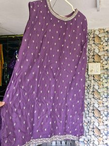 Designer Embroidered Jacket Style Palazzo Set