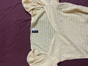Yellow Eyelet Blouse - DIVIDED