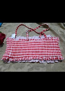 🎀BUY '1' GET '1' FREE Gingham Halter Crop Top