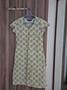 Patterned V-Neck Summer Dress