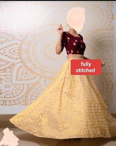 fully stitched skirt and top