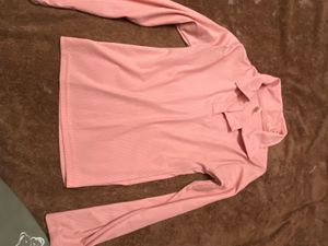 Cropped Long Sleeve Polo Shirt