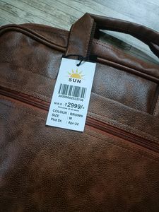Vintage Brown Leather Briefcase Bag