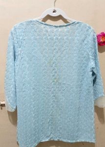Light Blue Lace Cardigan