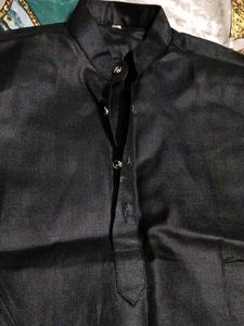 Men's Black Kurta