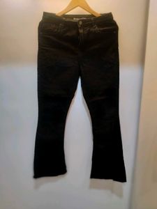 Flared Black Corduroy Pants