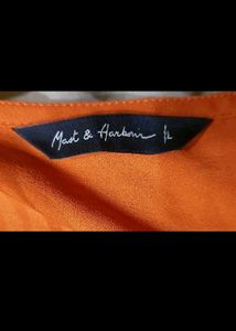 Mast &amp; Harbour Orange Tiered A-Line Dress