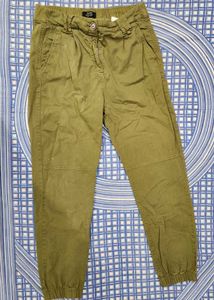 BERSHKA |Olive Green Jogger Pants