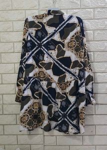 Stradivarius Baroque Chain-Print Shirt Dress