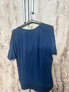 Stylish Navy Blue Polka Dot Top