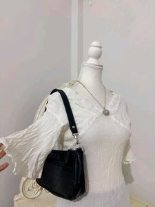 white Kurti Top with bell sleeves