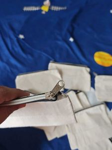 10 plain cotton pouches