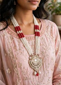 Beaded Necklace with Pendant