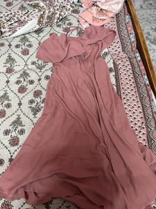 Chic Rose Pink Ruffle Dress