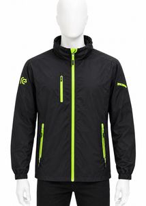 Men's Black & Neon Windbreaker Jacket