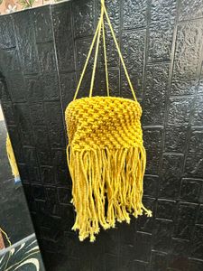 Macrame Lamp Shade &amp; Planter Combo