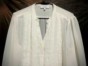 Sheer Pintuck White Shirt