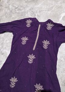 Beautiful Purple Kurta Set with Dupatta