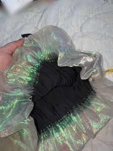 Sparkly Emerald Green Ruched Top