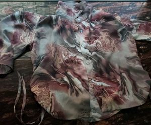 Unique Shirt with fluffy hands and strips too!!