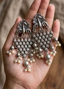 Peacock Design Jhumka Earrings