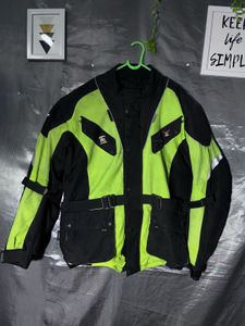 Men's Neon and Black Motorcycle Jacket