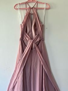 new Blush peach back less bow dress👗(surplus)