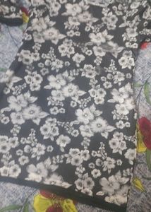 Teal Floral Print Kurta
