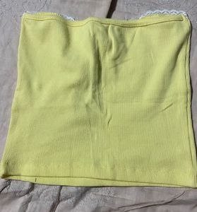 Yellow Tube Top with Flower