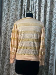 Striped Wrap Front Top